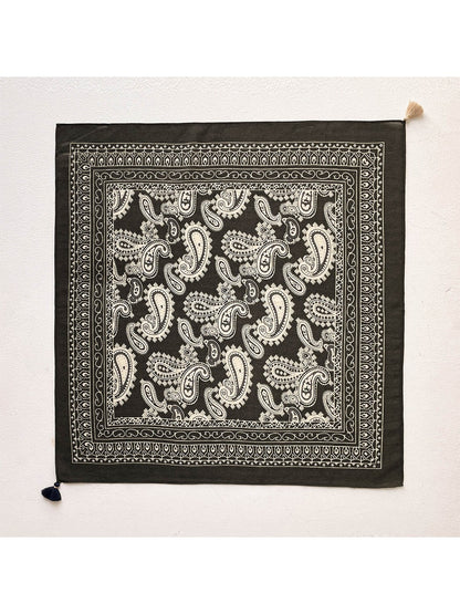 Scarvii - Intricate Styling Paisley Print Square Scarf