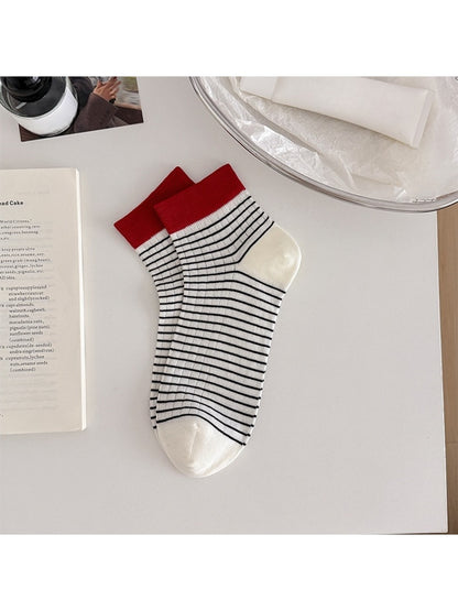 Rufia - Striped Colorblock Everyday Ankle Socks