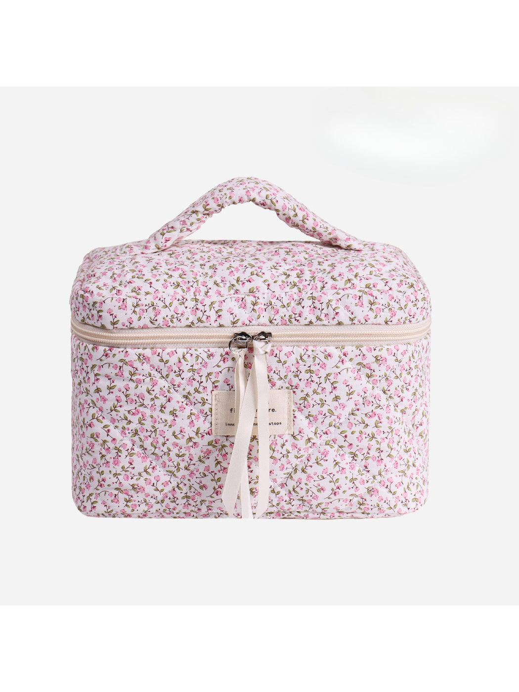 Cosbai - Floral Travel Makeup Organizer Case detail view 4