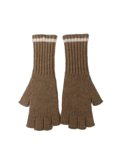 Gloving - Ribbed Knit Fingerless Gloves