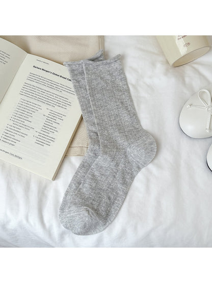 Rufia - Women's Minimal Mesh Knit Crew Socks