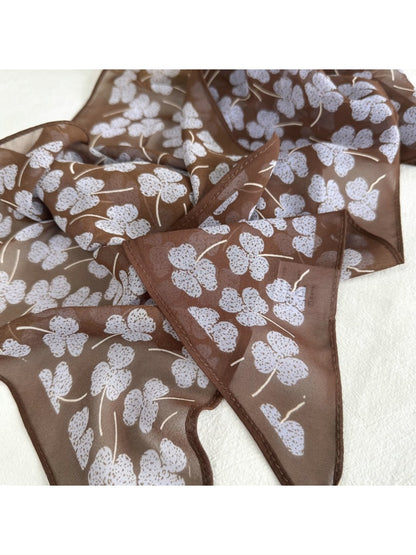 Scarvii - Printed Long Narrow Neck Scarf