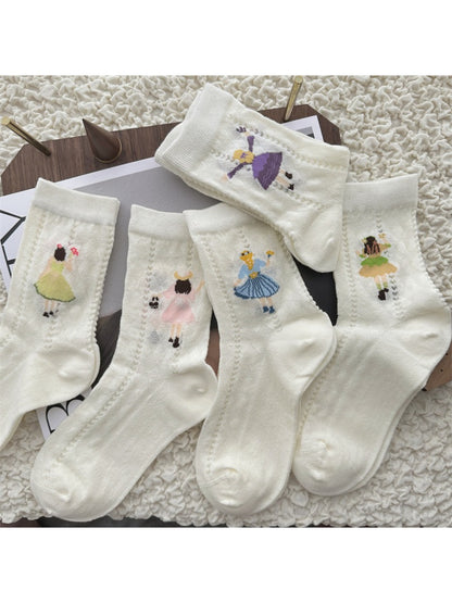 Rufia - Storybook Figure Motif Crew Socks product image 2