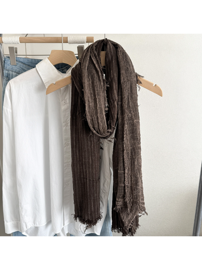 Scarvii - Soft Texture Fringe Scarf