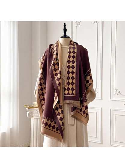 Scarvii – Elegant Checkered Winter Scarf