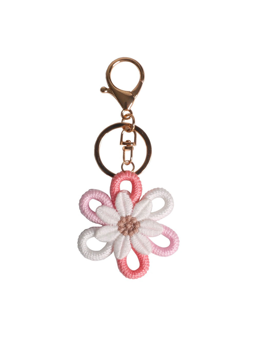 Koco Colorful Flower Loop Keychain Charm color options including Navy, Pink, Dark pink