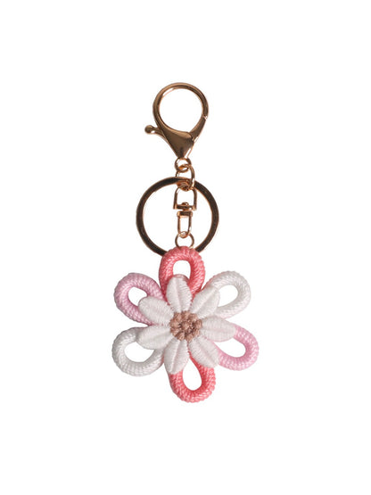 Koco Colorful Flower Loop Keychain Charm color options including Navy, Pink, Dark pink