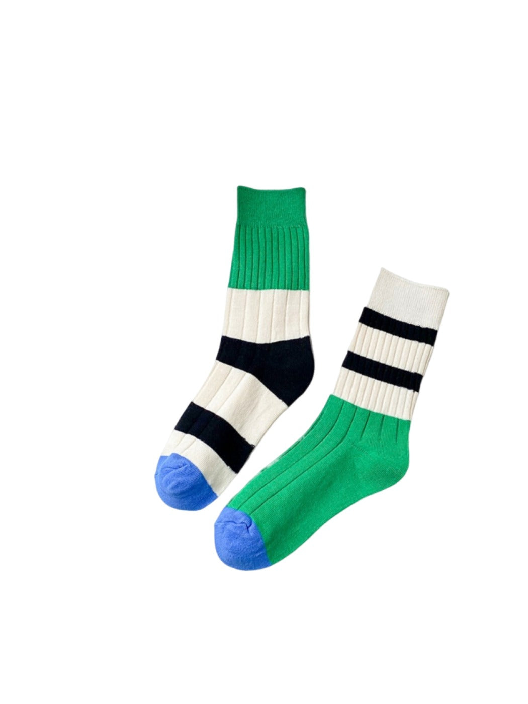 Rufia - Retro Stripe Crew Socks - Breathable & Stylish
