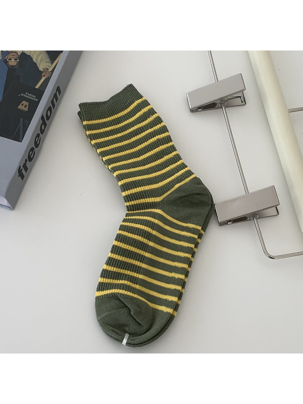 Rufia - Playful Striped Crew Socks