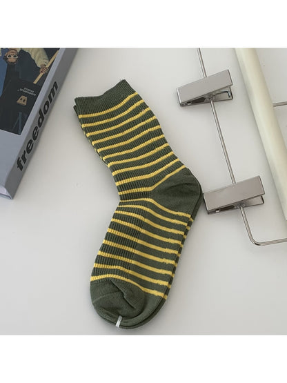 Rufia - Playful Striped Crew Socks