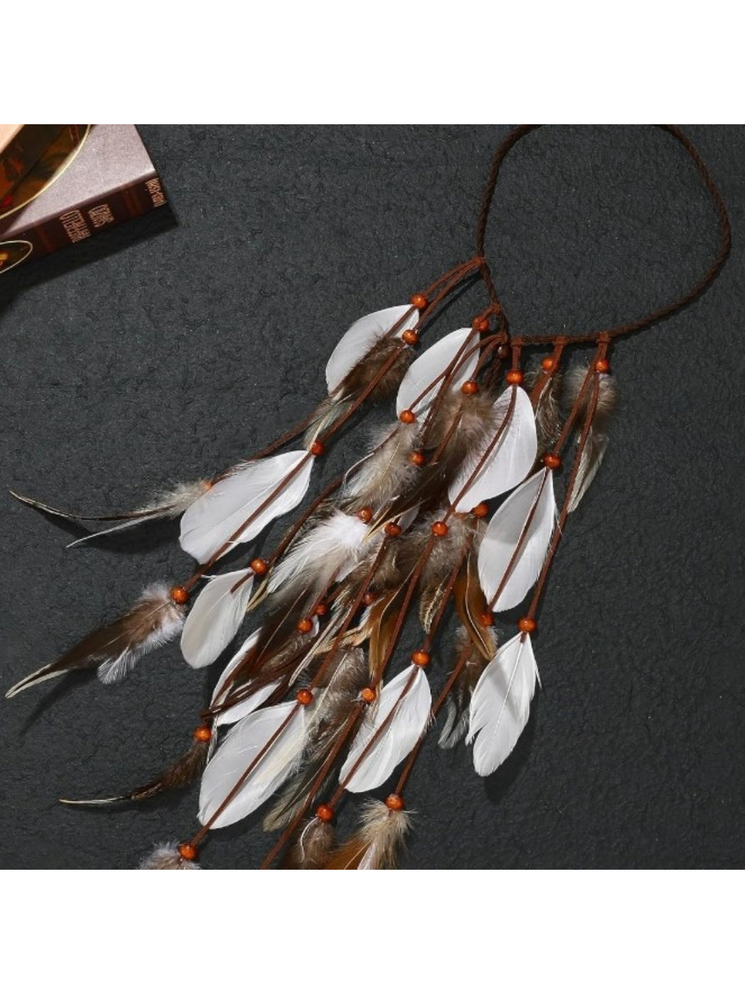 Hairish - Beach Style Feather Tassel Hair Headpiece