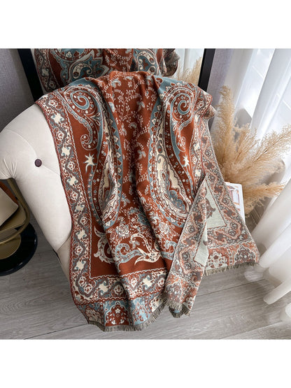 Scarvii - Reversible Paisley Print Scarf & Wrap
