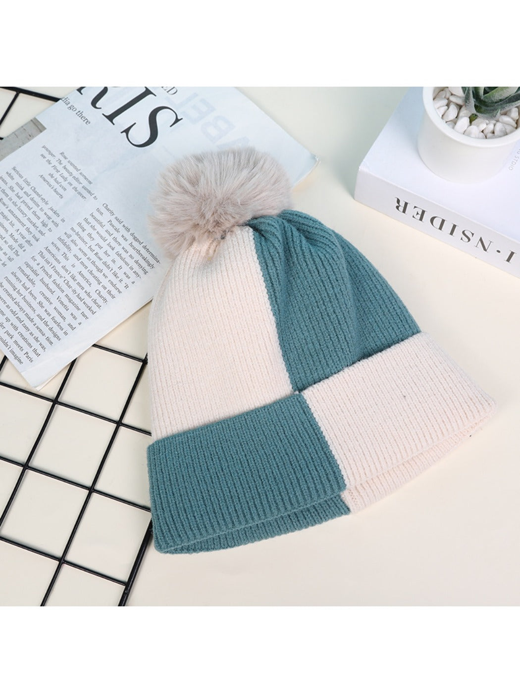 Haila - Women's Knitted Beanie with Pom Pom