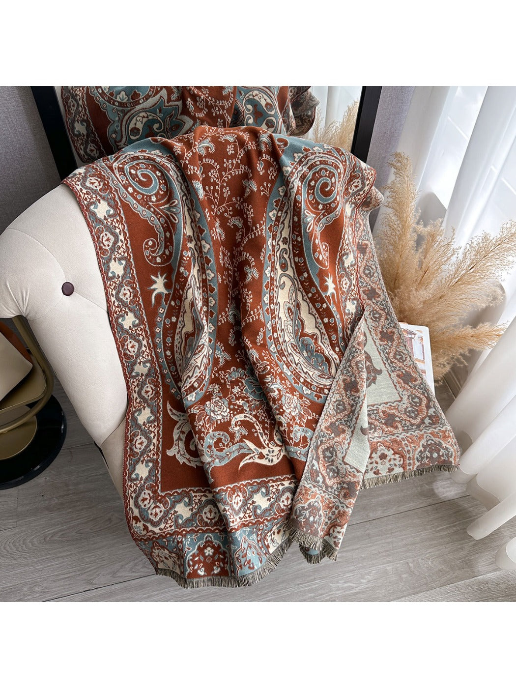 Scarvii - Reversible Paisley Print Scarf & Wrap