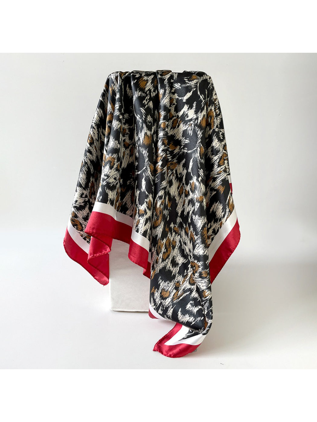 Scarvii - Abstract Leopard Border Square Scarf