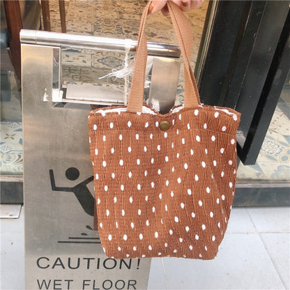 Cosbai - Floral, Geometric, Dots Cute Small Fabric Bag