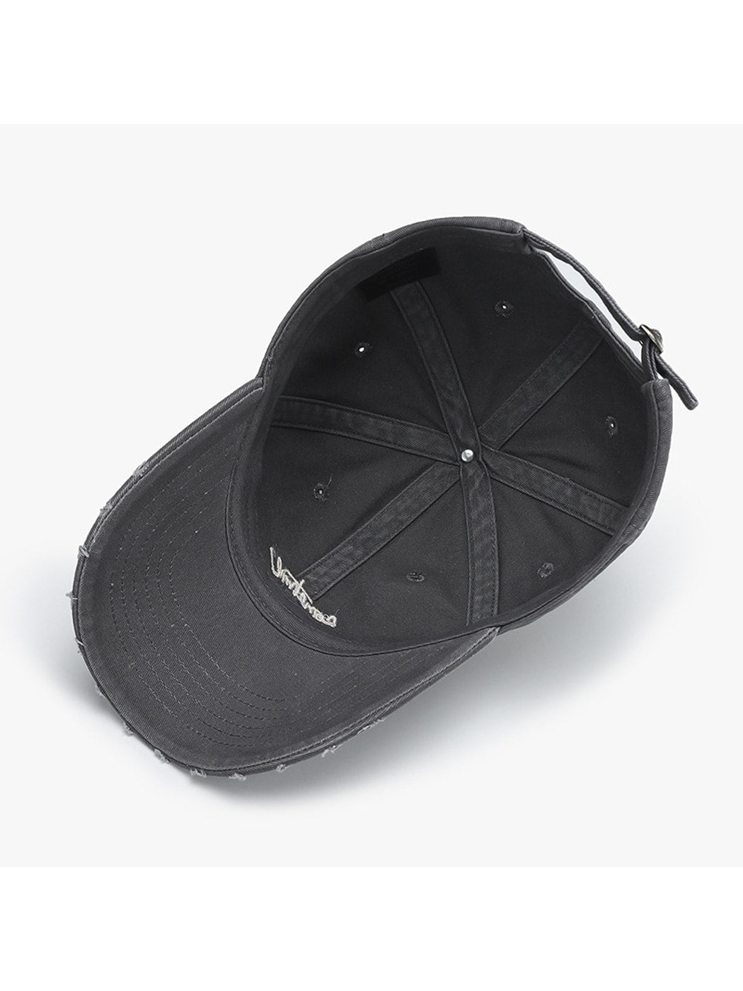 Haila - Round Crown Embroidered Detail Foldable Baseball