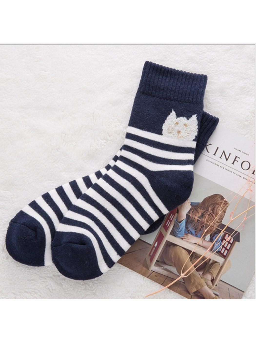 Rufia - Mixed Pattern Knit Crew Socks product image 6