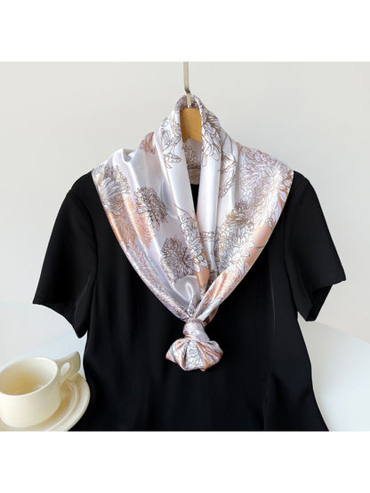 Scarvii - Botanical Line Art Square Scarf