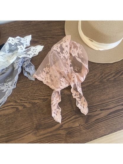 Scarvii Lace Embroidered Triangle Scarf