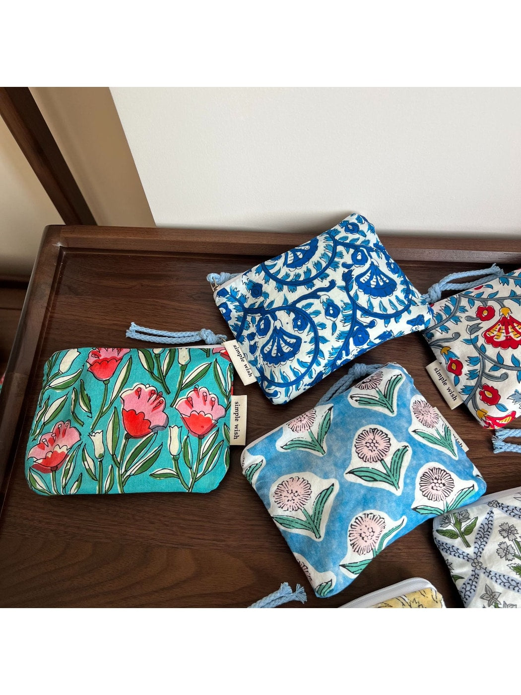 Cosbai - Printed Rectangular Zipper Coin Purse