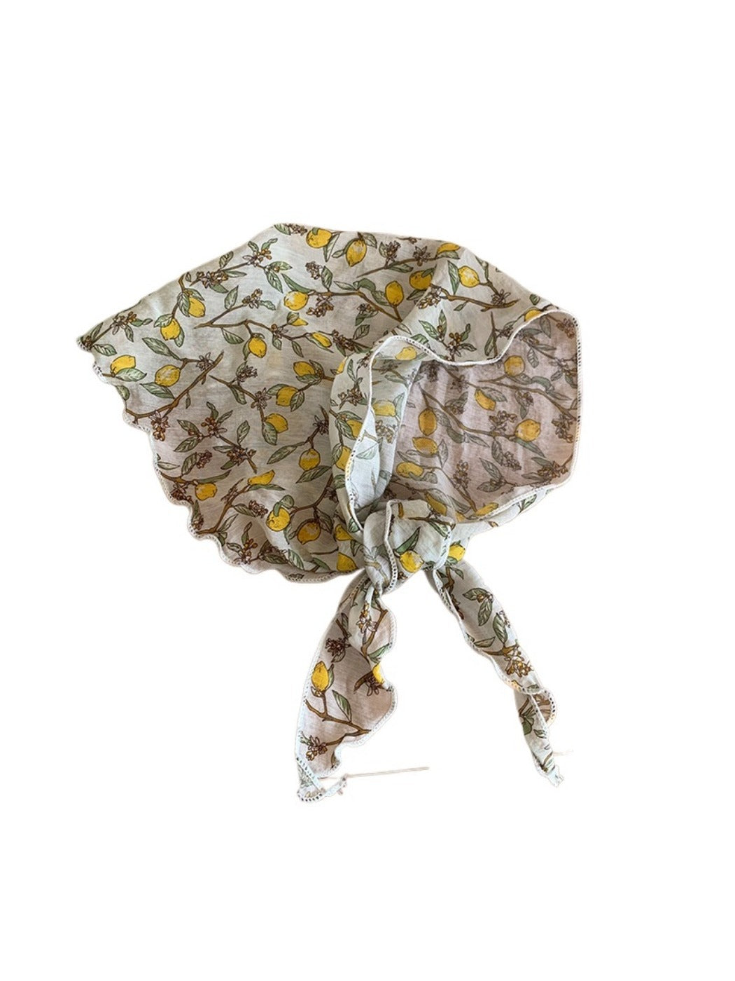 Scarvii - Fresh Style Floral Printed Triangle Scarf - Light & Airy