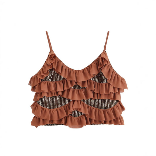 Vesty - Beaded Layered Camisole small  - Feminine Elegance