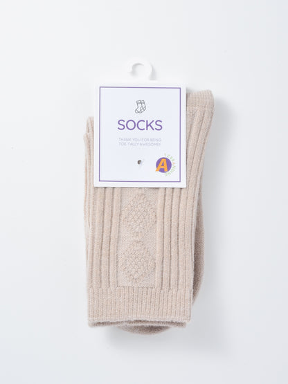 Rufia - Solid Color Mid-Calf Socks