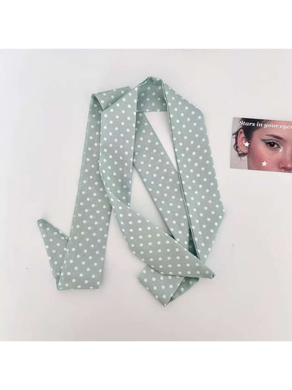 Scarvii Retro Polka Dot Print Skinny Scarf