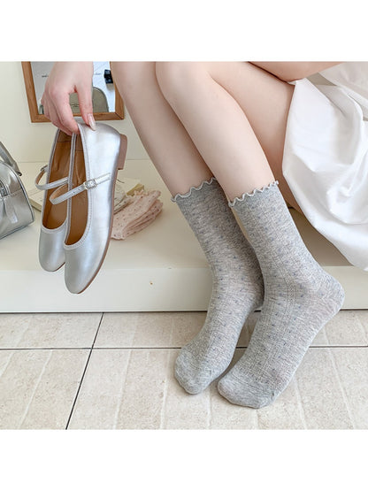 Rufia - Floral Mesh Summer Socks - Feminine & Breezy