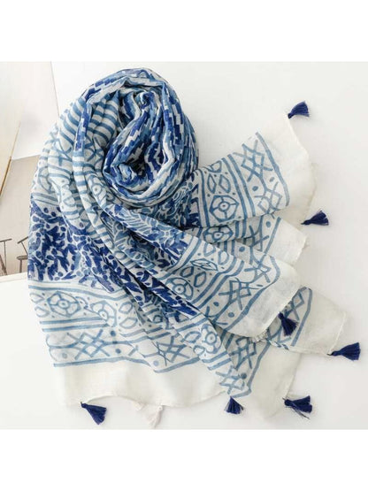 Scarvii - Modern Diamond Print Casual Scarf
