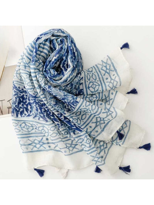 Scarvii - Modern Diamond Print Casual Scarf
