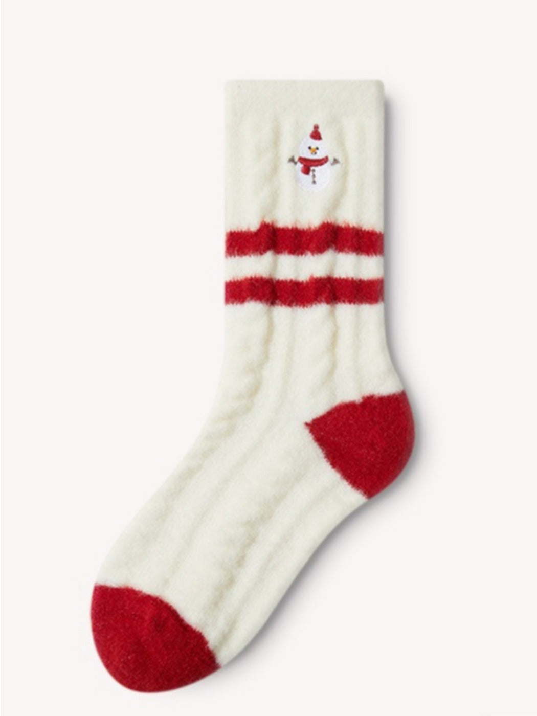 Rufia - Red & White Christmas Vibe Mid-Calf Socks