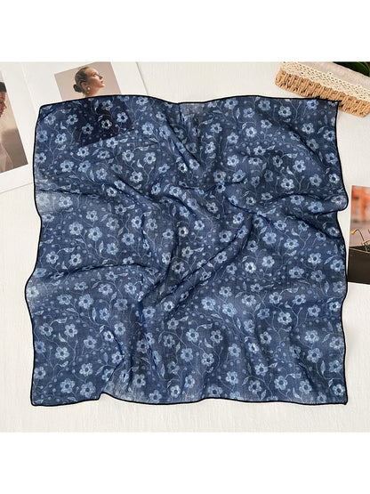Scarvii - Plant Floral Retro Styling Square Scarf