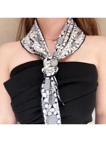 Scarvii - Decorative Floral Triangle Bandana Scarf