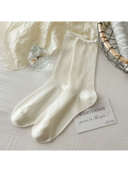 Rufia - Lettuce Edge Ribbed Crew Socks product image 4