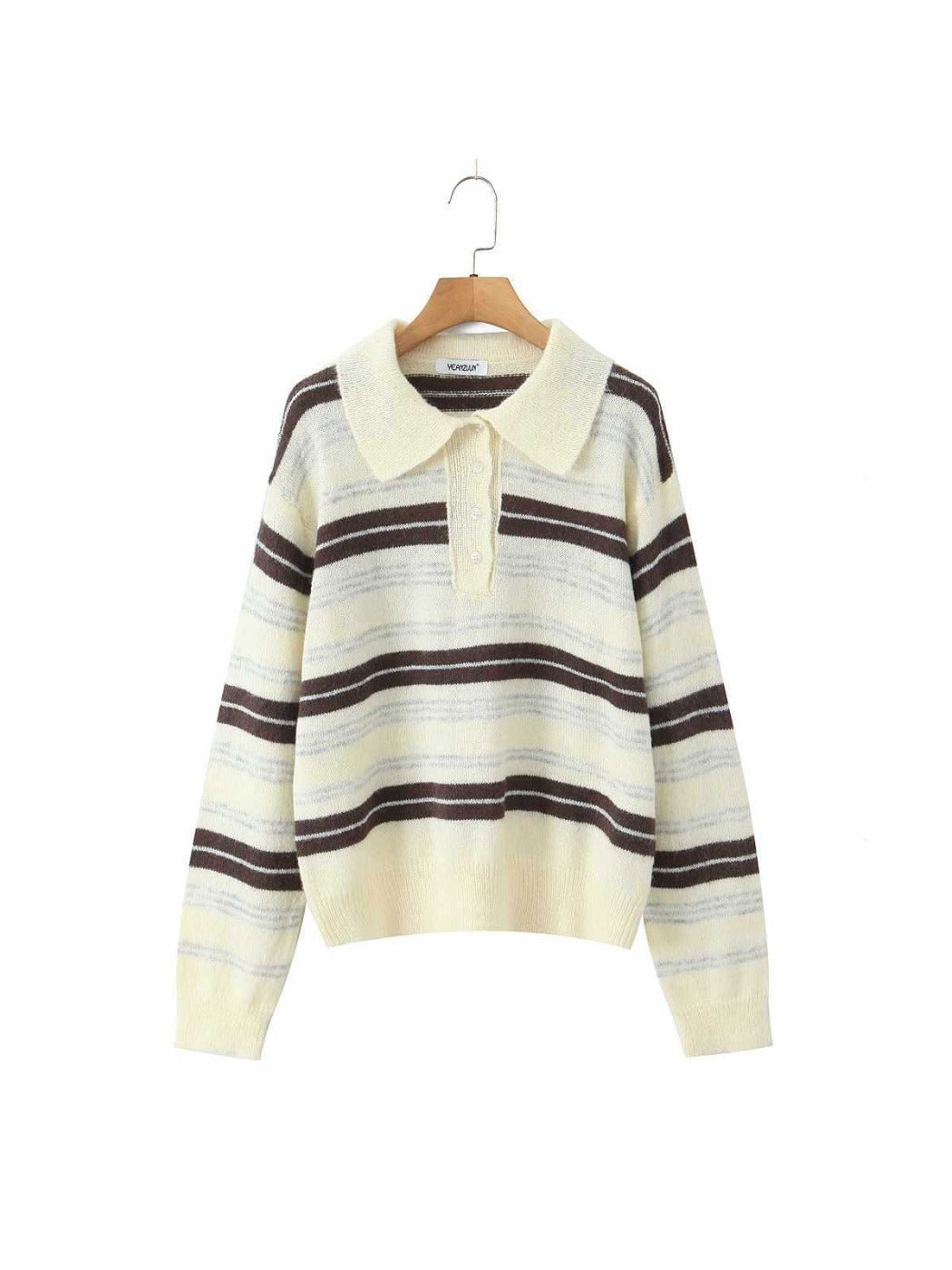 Crosa - Women S Fall Striped Knit Set Sweater