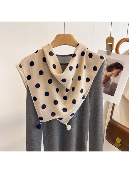 Scarvii - Playful Dot Print Styling Square Scarf