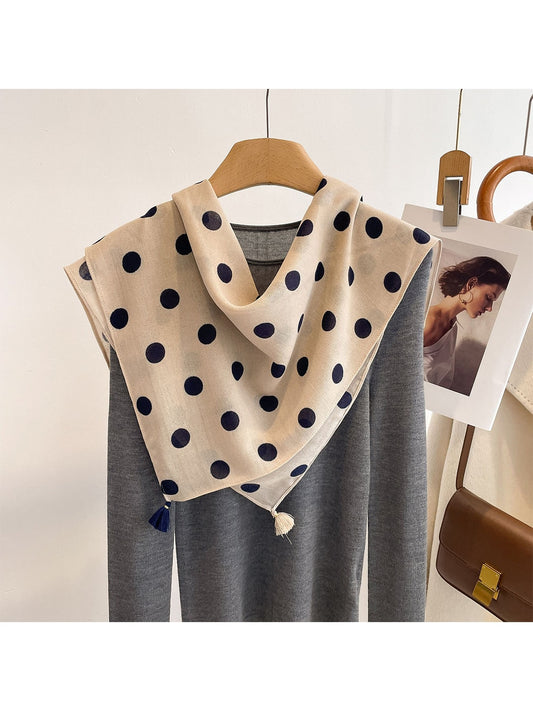 Scarvii - Playful Dot Print Styling Square Scarf