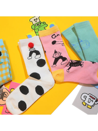 Rufia - Playful Cartoon Character Sports Ankle Socks