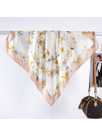 Scarvii - Pastel Garden Floral Square Scarf