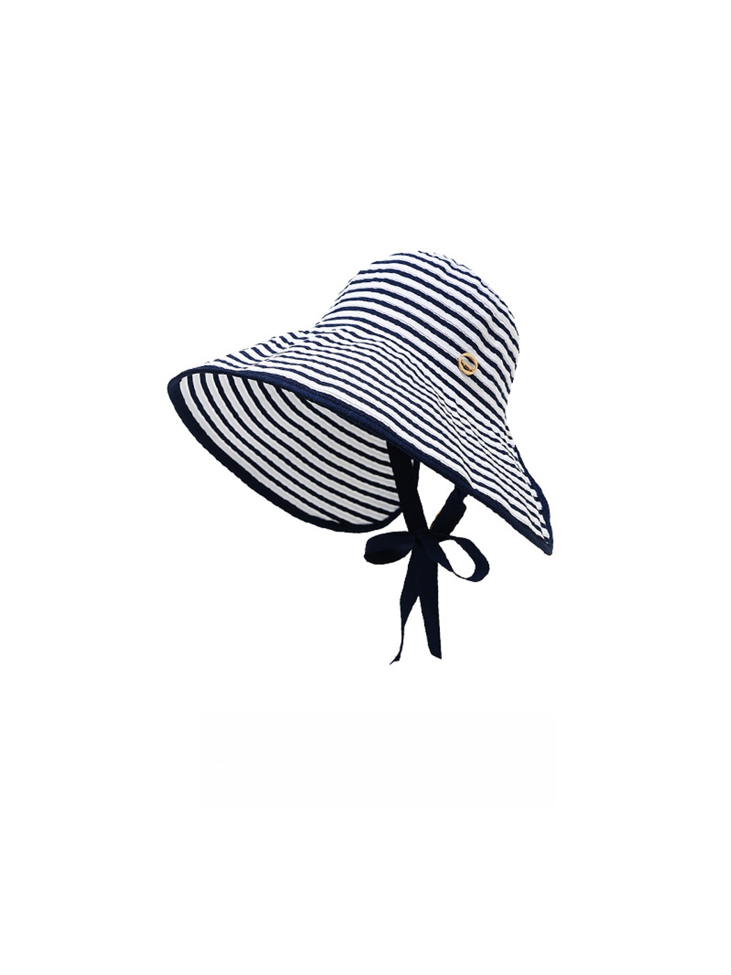 Haila - Wide Brim Striped Bucket Hat