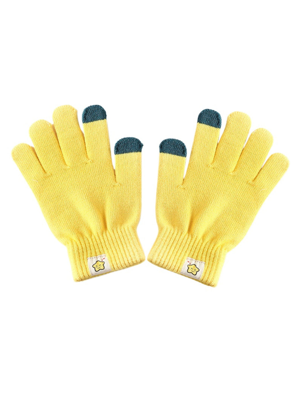 Gloving - Contrast Color Ribbed Cuff Touchscreen Gloves