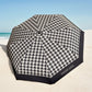 Rano - Houndstooth Print Compact Umbrella (Auto/Manual)