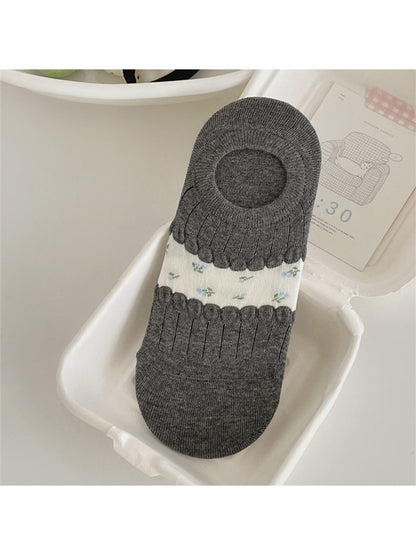 Rufia - Sweet Floral Patchwork Low Ankle Socks