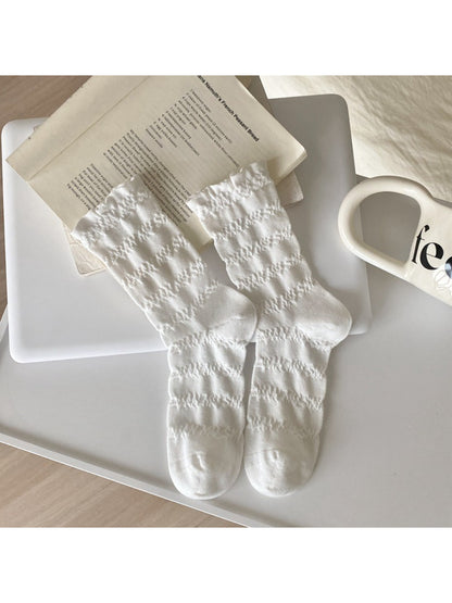 Rufia - Soft Textured Knit Crew Socks
