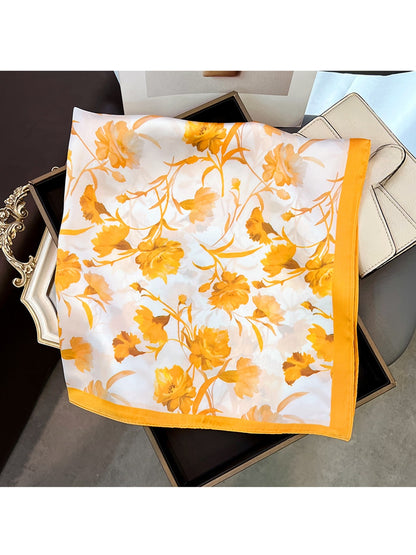 Scarvii - Watercolor Print Square Scarf for Everyday Styling