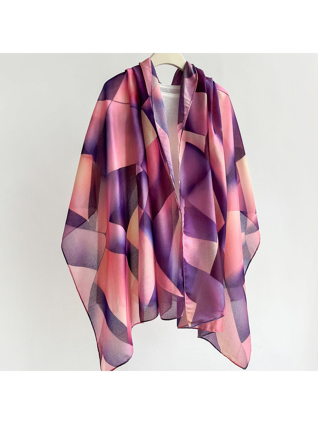 Scarvii - Simple Plant Print Fashion Summer Wrap Scarf
