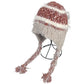 Haila - Striped Plush Knitted Beanie with Ear Flaps