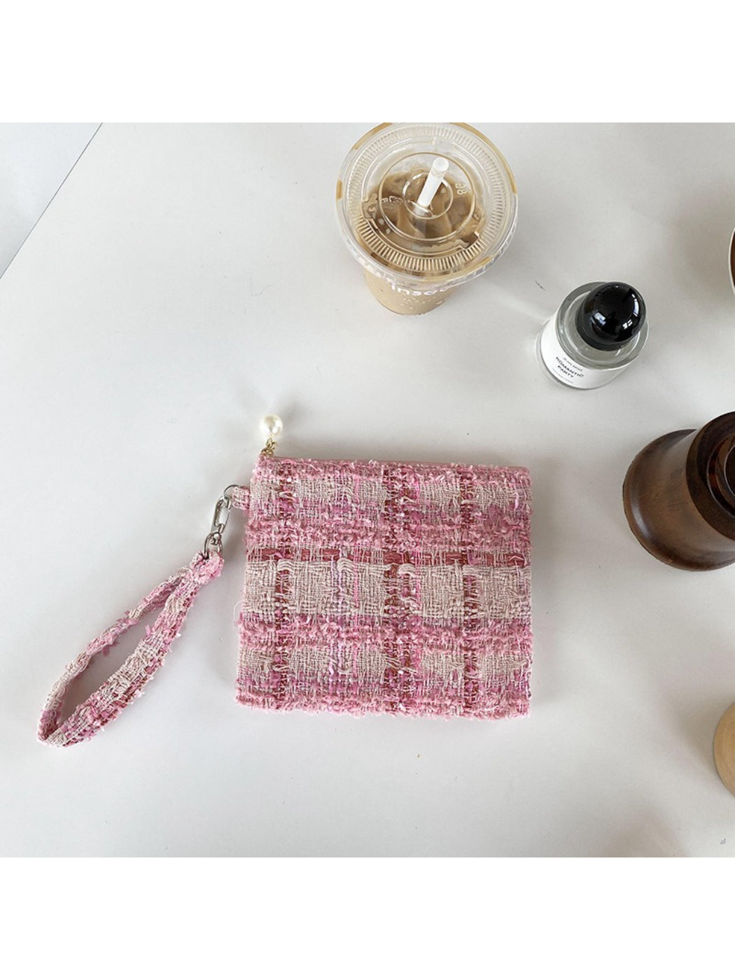 Cosbai - Tweed Mini Wrist Pouch